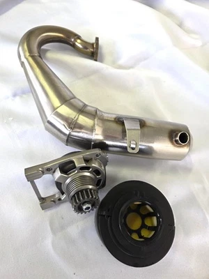 LOSI 5ive / Rovan Edelstahl Auspuff+Kupplungsglocke+Ritzel+Luftfilter - Bild 1 von 4