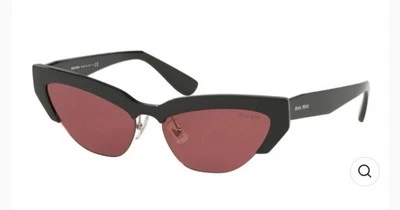 Gafas de sol Miu Miu SMU04U ojo de gato lentes negras rosas auténticas nuevas de lujo Italia  Foto 1 de 4