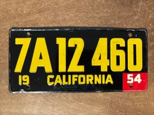 "Mini bicicleta de cereal California Wheaties 1954 matrícula metal 5"" x 2""" - Imagen 1 de 2
