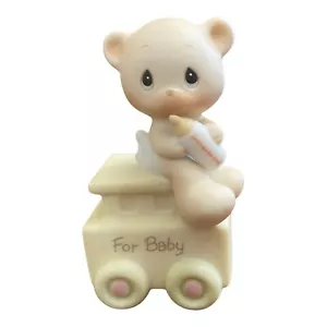 Figura firmada Precious Moments 1985 Baby Birthday Train 15938 3,5" - Imagen 1 de 3