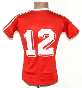 ADIDAS VINTAGE TEMPLATE 1980er ROTES FUSSBALLTRIKOT #12 GRÖSSE S ERWACHSENE - Bild 1 von 11