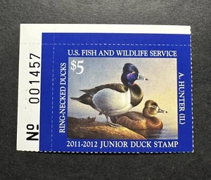 WTDstamps - #JDS19 2011 Plate# - US Junior Duck Stamp - Mint OG NH - Foto 1 di 2