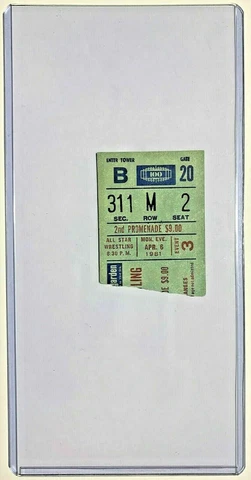 WWF Bob Backlund Stan Hansen CAGE MSG TV Taping wrestling ticket stub Apr 1981 Cover