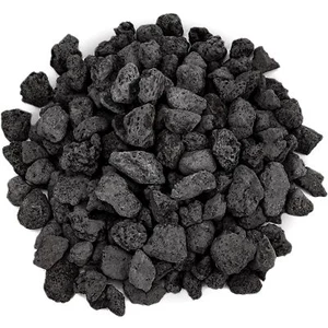 Black Lava Rock 10 lbs Volcanic Stones Indoor Outdoor fire place 0.3-0.6 Inch - Picture 1 of 2