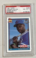 1991 Topps Desert Shield #135 Jerome Walton Graded PSA 8 Baseball Card Cubs