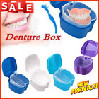 Denture Bath Case Dental False Teeth Storage Box with Hanging Net Container HOT