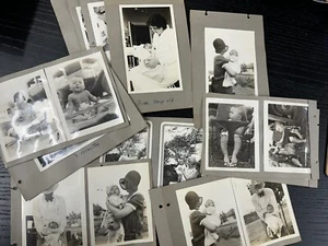 Foto antiche e vintage bambino mamma padre da album fotografico #J - Foto 1 di 9