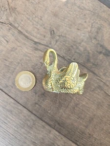 Authentic Vintage Rare Brass Small Swan Collectable - Picture 1 of 6