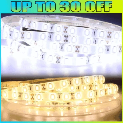 LED Strip Light Home Lighting 5630 SMD White/Warm White Waterproof 1M/3M/5M - Image 1 of 4