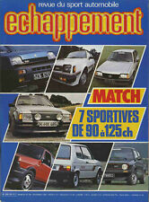 ECHAPPEMENT n°169 11/1982 GOLF GTI 1800 R5 ALPINE TURBO ESCORT RS1600 RITMO ABAR
