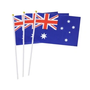 1 piece Australia OZ Flag Aussie Small Mini Hand Held Stick Australian Banner - Picture 1 of 6