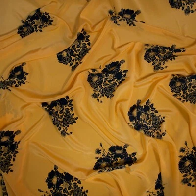 № 21 Numero Ventuno pure mulberry silk fabric Floral Made in Italy Price for 1m - Image 1 of 4