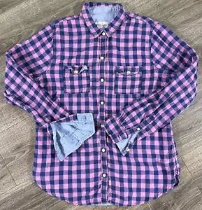 Abercrombie Fitch Camicia Uomo Grande Plaid Flanella Check Abito da Lavoro Casual - Foto 1 di 16