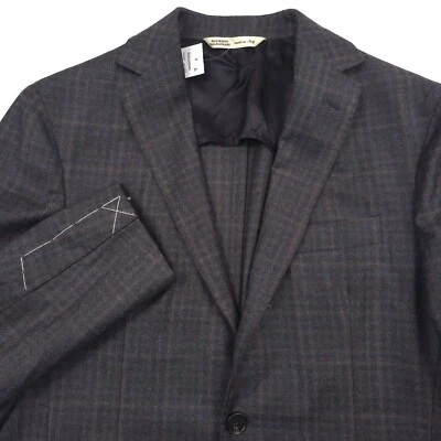 $1095 Maurizio Baldassari Gray Flannel Sport Coat Jacket Mens US 42R (Italy 52R) - Image 1 of 4