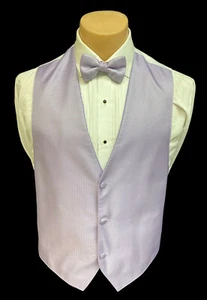 Men's Lavender Purple Tuxedo Vest with Tie Formal Wedding Cruise Groom Prom - Picture 1 of 8