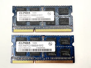 Elpida 2RX8 PC3-10600S-9-10-F2 DIMM 240 Pin 1333MHz 2(4GB) Desktop RAM - Picture 1 of 5