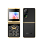 2.4" Unlocked Ultra Thin New Folding Mobile Phone GSM 4 SIM Flip Mobile Phone