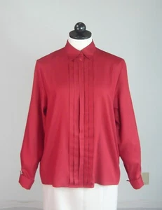 BaRgAiN BiN: VIYELLA Vintage 80s Preppy SHIRT Biesen und französische Bündchen 12 - Bild 1 von 6