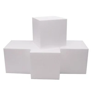 4 Pack Craft Foam Blocks 6x6x6in Polystyrene Brick Square for Arts School Pro... - Picture 1 of 3