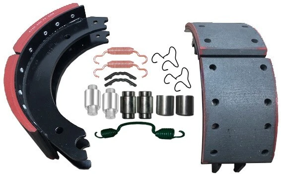 4720 16.5X5" Kit de caja de zapatas de freno 2 zapatas + 1 kit para FREIGHTLINER, VOLVO eje delantero Foto 1 de 3