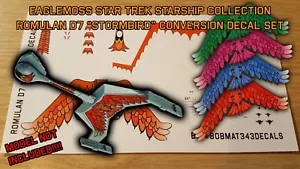 D7 - ROMULAN STORMBIRD DECALS - Star Trek Starships EAGLEMOSS - NO MODEL - Picture 1 of 18