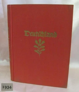 ANTIQUE 1934 GERMAN HARDCOVER PHOTO ALBUM BOOK - DEUTCHLAND - Picture 1 of 14