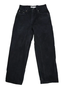 Levi Strauss Signature Boys Black Relaxed Fit Tapered Leg Denim Jeans 14 Reg - Picture 1 of 13