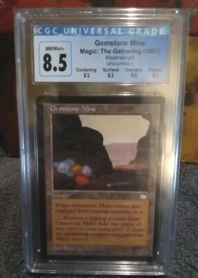 Mtg Gemstone Mine. (CGC) 8.5Q+ Weatherlight. - Image 1 of 2