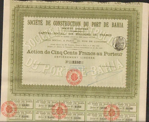 Construction du PORT de BAHIA (BRESIL) (R) - Picture 1 of 1