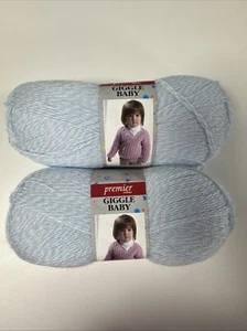 2 - Premier Yarns - Acrylic - Lot 7/1617 - Color 22-102 - Light Blue / White - Picture 1 of 3