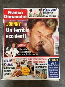 FRANCE DIMANCHE N°3232 8/8/2008 JOHNNY HALLYDAY CLAIRE CHAZAL K49 - Bild 1 von 1