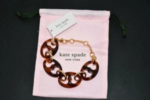 Pulsera Kate Spade Resin Duo Link en Tortuga #WBRU1098 Nuevo con Etiquetas - Imagen 1 de 3