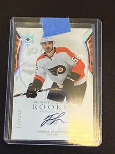 2021-22 UD Ultimate Tanner Laczynski Rookie Auto /299 #139 Philadelphia Flyers - Picture 1 of 2