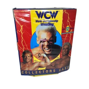 1991 WCW Flair, Sting Wrestling Action Figures Collectors Case for 12 Figures - Picture 1 of 13