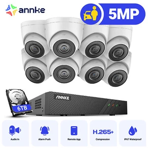 ANNKE 8CH 6MP NVR 5MP Audio PoE Security Camera System Outdoor Night Vision AI - Picture 1 of 19