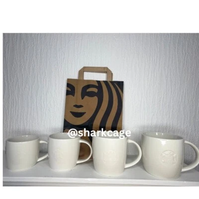 Starbucks Standard White Mermaid Coffee Mug Venti/Grande/Tall 20oz/16oz/12oz/8oz