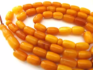 ISLAMIC PRAYER ROSARY 66 BEADS BALTIC GENUINE AMBER STONE,Tasbih Misbaha KAHRAMA - Picture 1 of 5