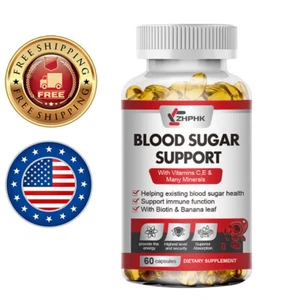 Blood Balance Capsules - Blood Sugar Support & Blood Pressure Supplement 60Pills - Picture 1 of 10