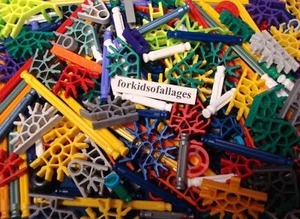 100 KNEX Rods & Connectors Random Mixed K'nex Replacement Bulk Parts / Pieces - Picture 1 of 1