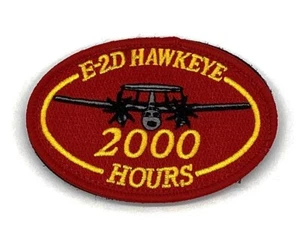 E-2D Hawkeye Hours Schulteraufnäher - mit Haken und Schlaufe, rot 2000 Stunden - Bild 1 von 1