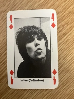 1992 NME Music Trading Card Ian Brown The Stone Roses Four Of Diamonds Rare  - Image 1 of 2