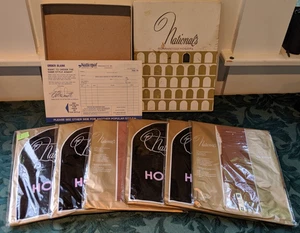 Vintage Thigh High Stockings Nationals 6pr  Seamless B Nylons #i - Picture 1 of 10