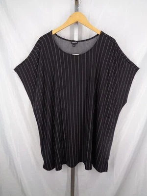 Torrid Black Stripe Studio Knit Dolman Sleeve Top Plus Size 4 (26) 4X New - Image 1 of 4