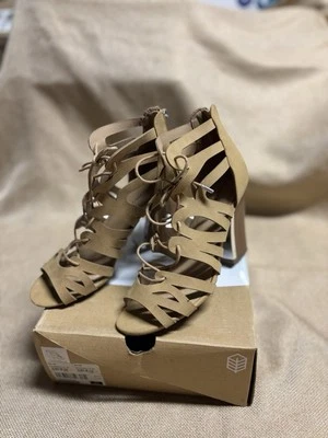 Call It Spring High Heel Sandals Brown Tan Shoes Women’s Size 8.5 - Image 1 of 4