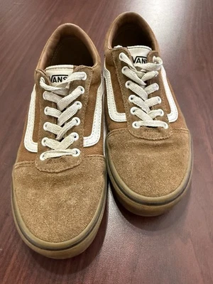 Vans Herringbone Dachshund Goma Marrón Tenis Talla 3 (Niño Grande) Gamuza Zapatos EU 34 Foto 1 de 4