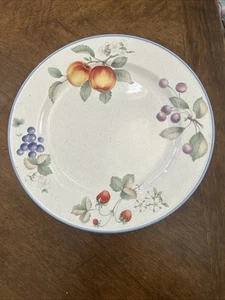 Set of 4 Savoir Vivre LUSCIOUS 12" Dinner Plate JJ017 Painted Fruits White Japan - Picture 1 of 9