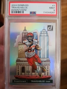 Travis Kelce Downtown PSA 9 2024 Panini Donruss #7 Kansas City Chiefs 🔥 - Imagen 1 de 2