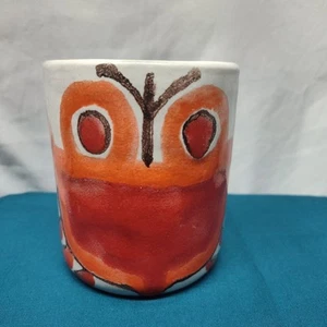 DeSimone Italian pottery mug Mr. Crab handpainted vintage Cancer flaw tea cup - Picture 1 of 15