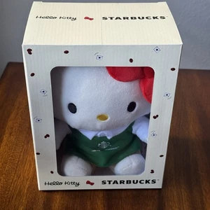 Peluche Starbucks Hello Kitty 2025 nuevo en caja Hello Kitty Starbucks en mano - Imagen 1 de 6