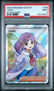 PSA 9 2024 POKEMON SCR EN-STELLAR CROWN ULTRA RARE #166 LACEY - Picture 1 of 2